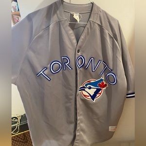 Toronto Blue Jays Retro / Vintage jersey. Grey Size XXL. Genuine merchandise!